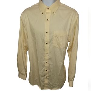 LL BEAN Dress Shirt Mens Medium Tall Wrinkle Resistant